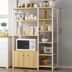 Versatile Wooden Kitchen Organizer With Cabinet