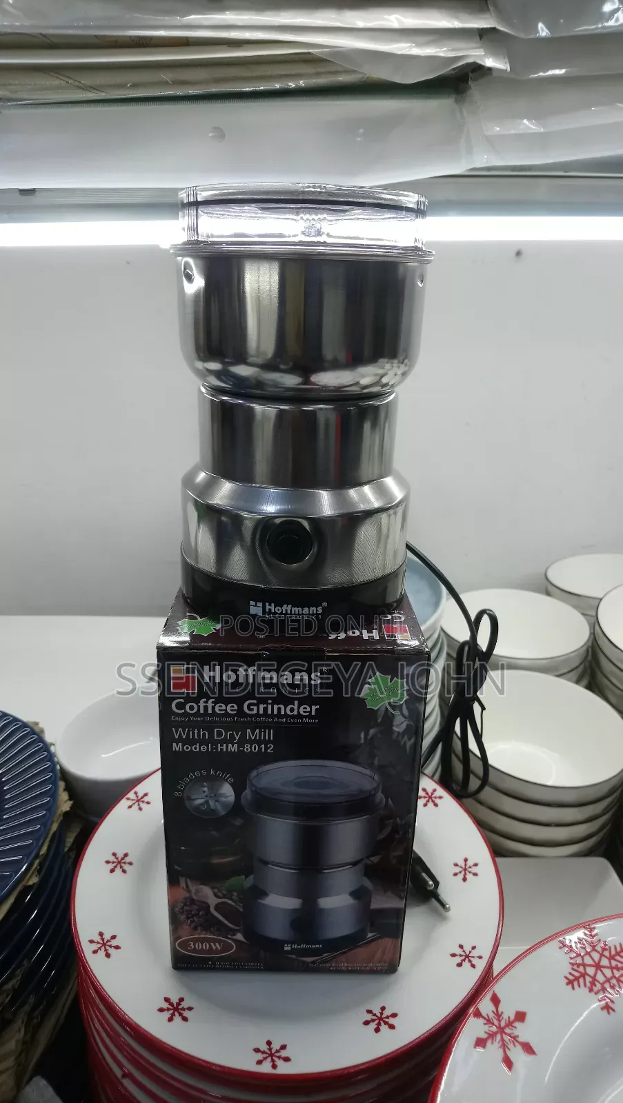 Hoffmans Hm-8012 Coffee Grinder With Dry Mill.