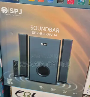 Spj Soundbar 60w Subwoofer 2-in-1 With Usb/Aux Home Theater System