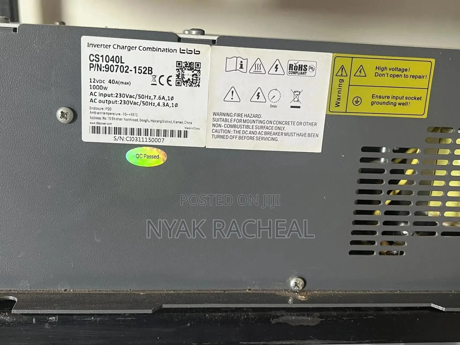 Inverter Charger And Battery