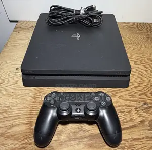 Sony Playstation 4 Slim Ps4 Black Console System W/ Controller, Cords