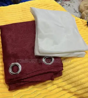 3 Metre Curtain With Net Maroon