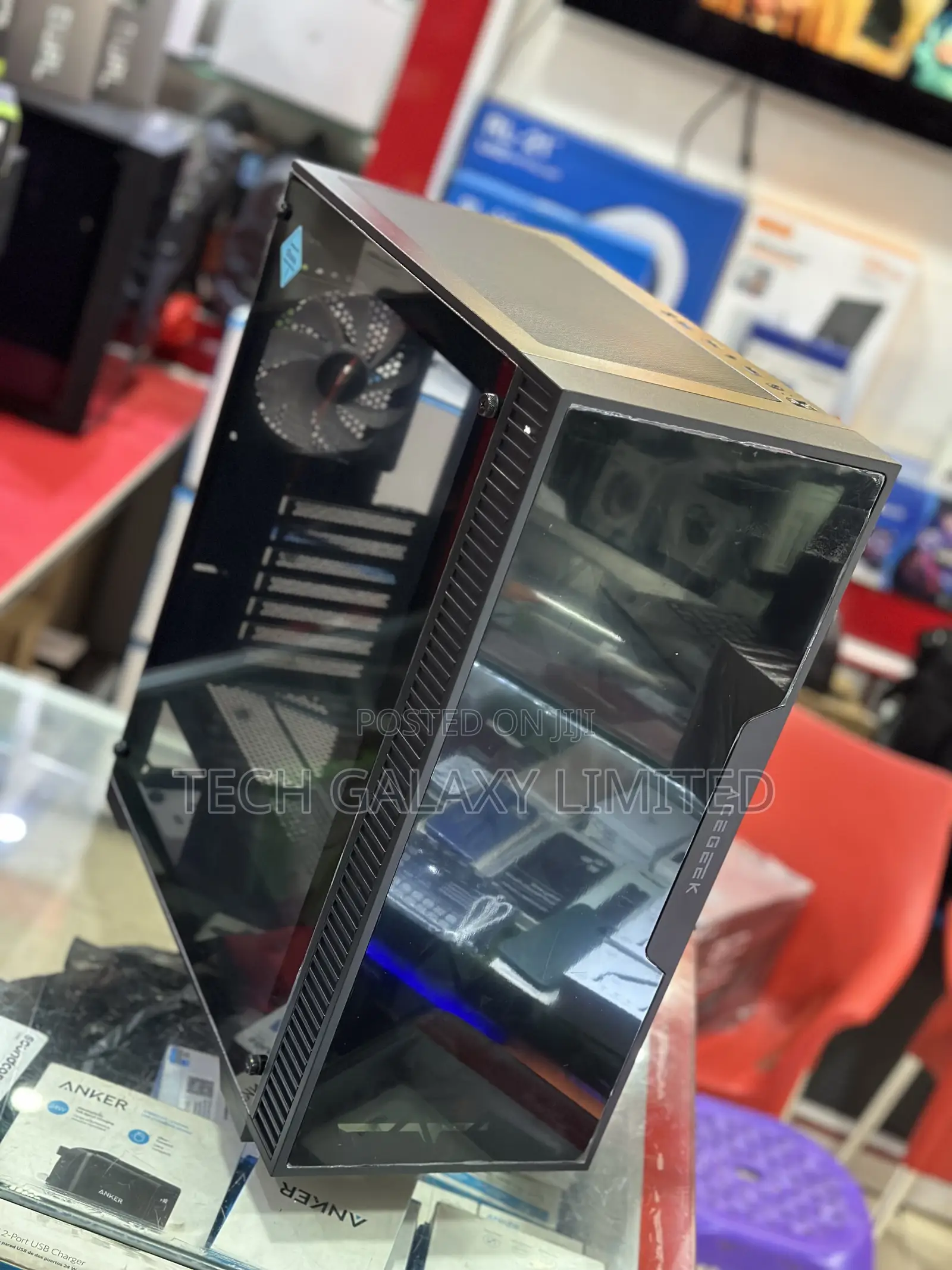 Acegeek Darkfate PC Case With 4 Installed RGB Fans and Tempered Glass