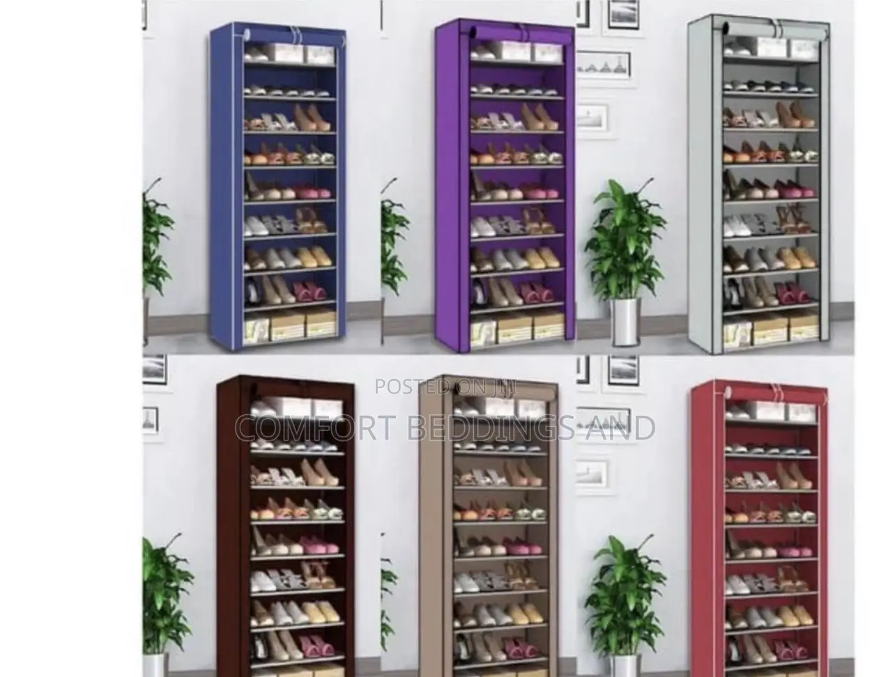 9 Layer Single Column Metallic Closet