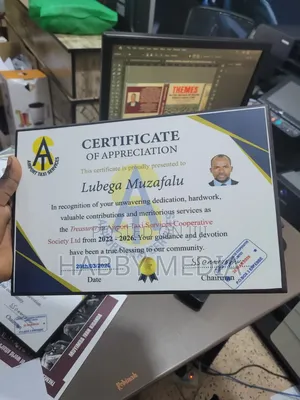 Certificate, and Photo Boads