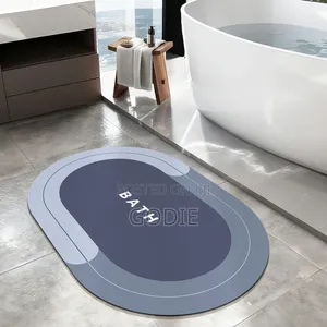 Absorbent Diatomite or Technical Velvet Bathroom Mats,