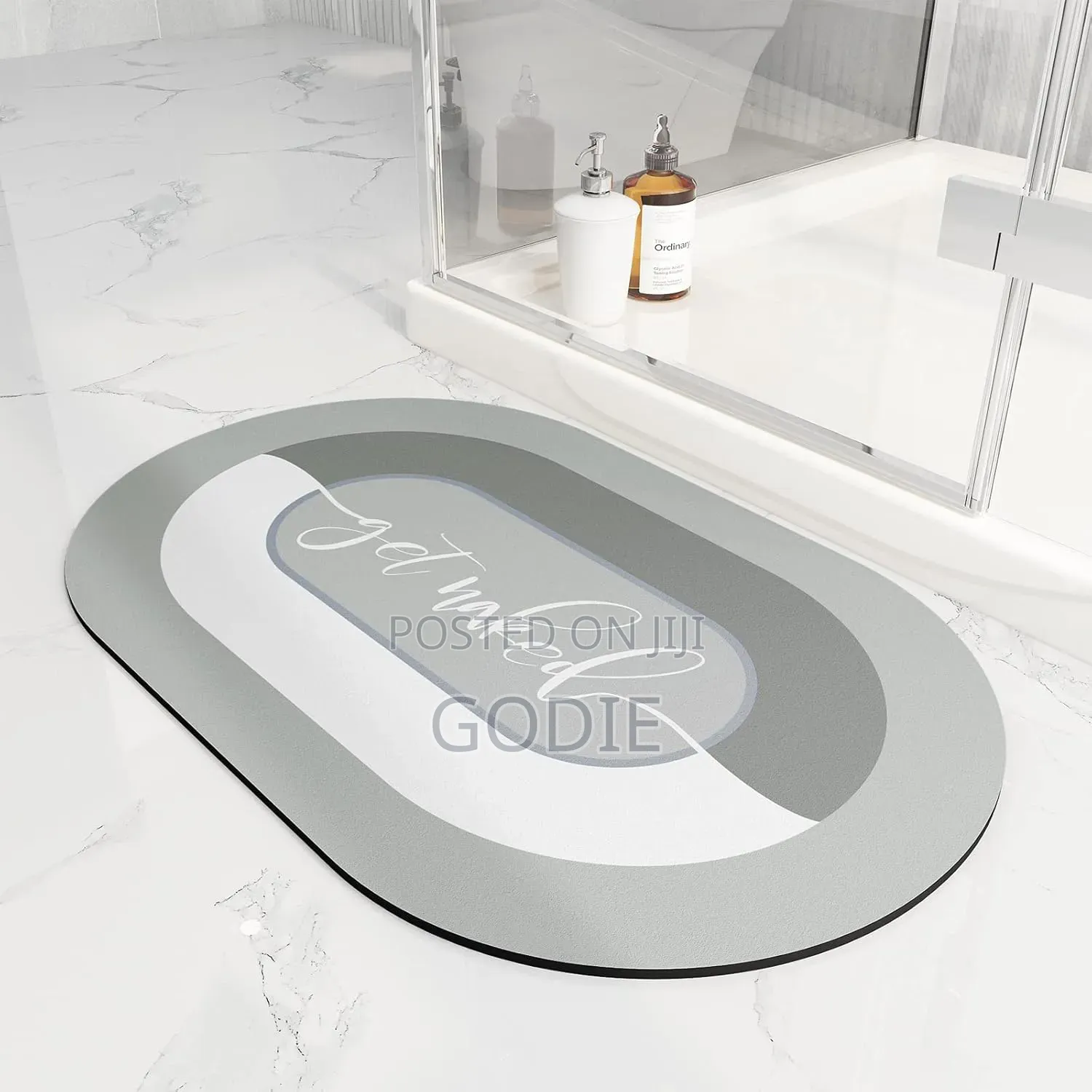 Absorbent Diatomite or Technical Velvet Bathroom Mats,