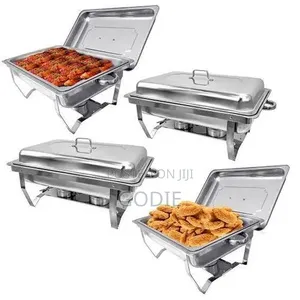 Stainless Steel Single Serving/Chafing Dish Food Warmer-silver.
