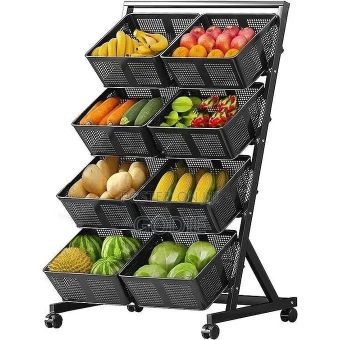 Multifunctional Metallic Vegetable/Fruits Cart Storage Rack.