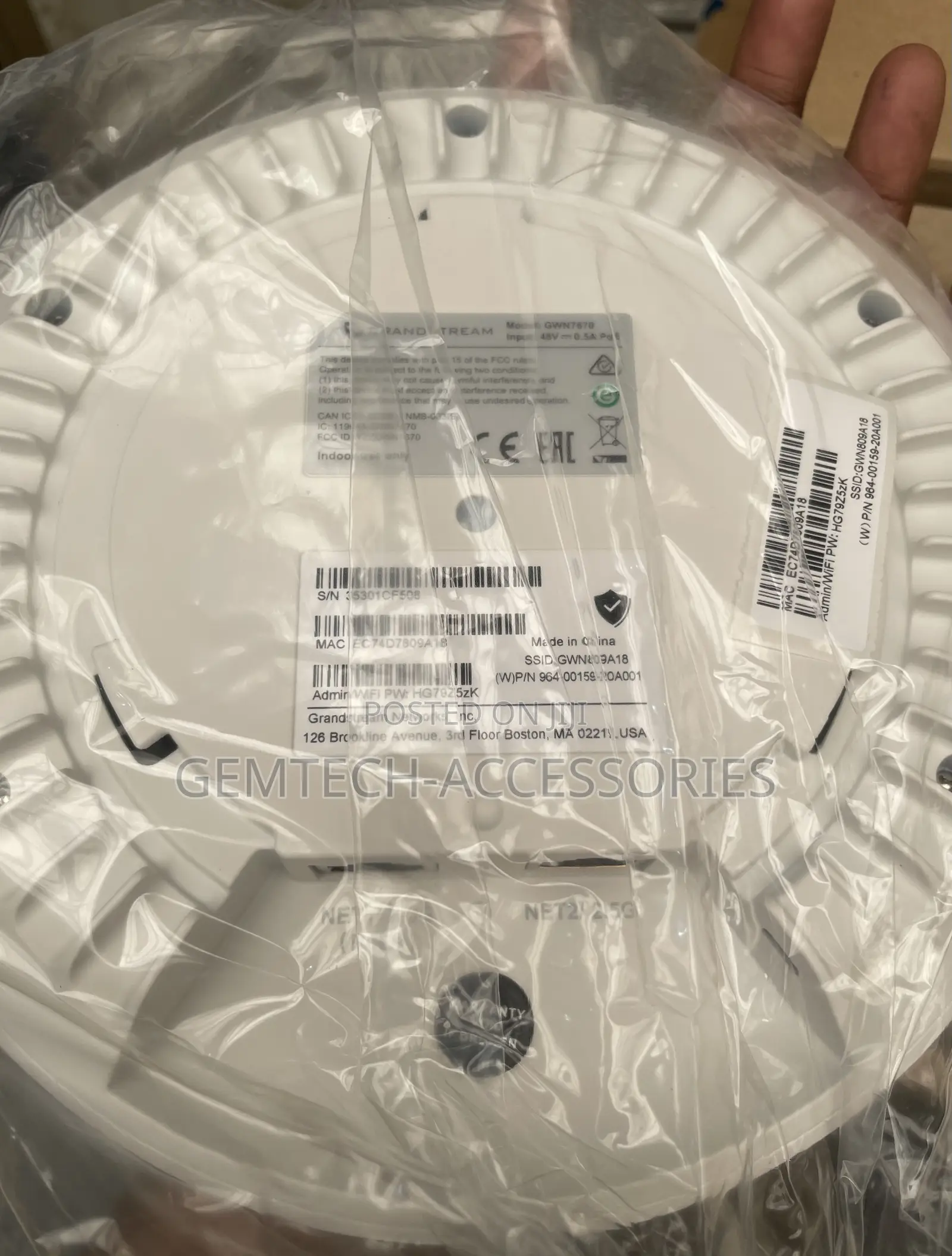 Grandstream Gwn7670 Wi-Fi 7 Access Point Power Adapter Not Included