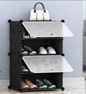 4 Tier Shoe Rack Organizer Storage Stackable