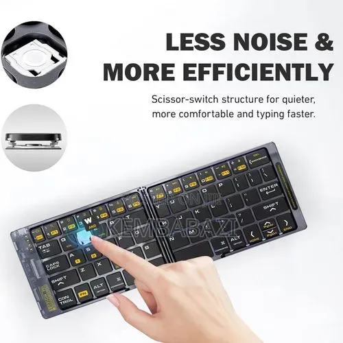 Transparent, Foldable Wireless Bluetooth Keyboard