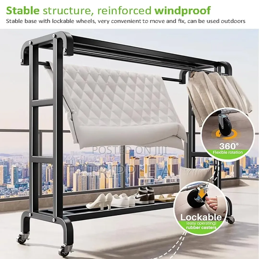 Metal Rolling Clothing Racks Organizer