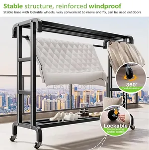 Metal Rolling Clothing Racks Organizer
