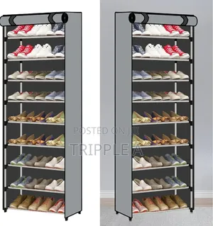 10 Tier Dustproof Shoes Cabinet Storage