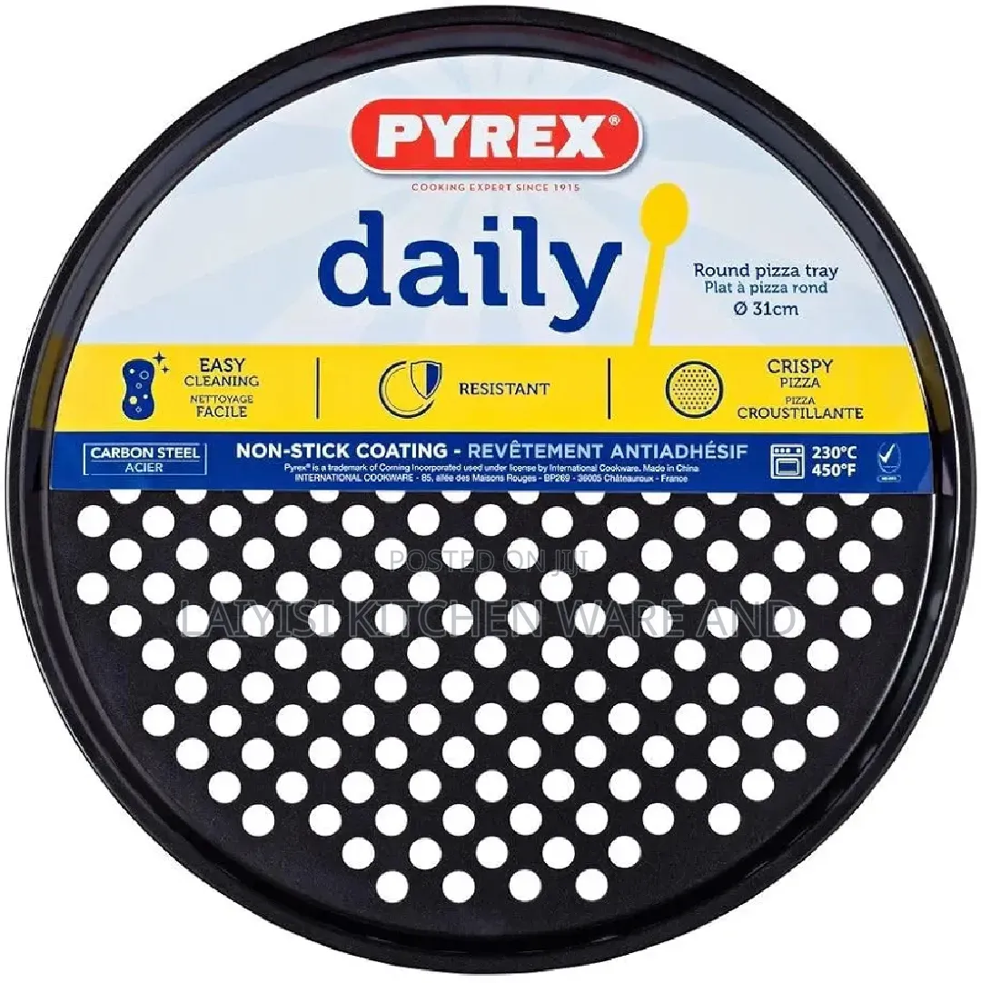 30cm Vented Pizza Pan With Holes Baking Tray Bakeware, Black.