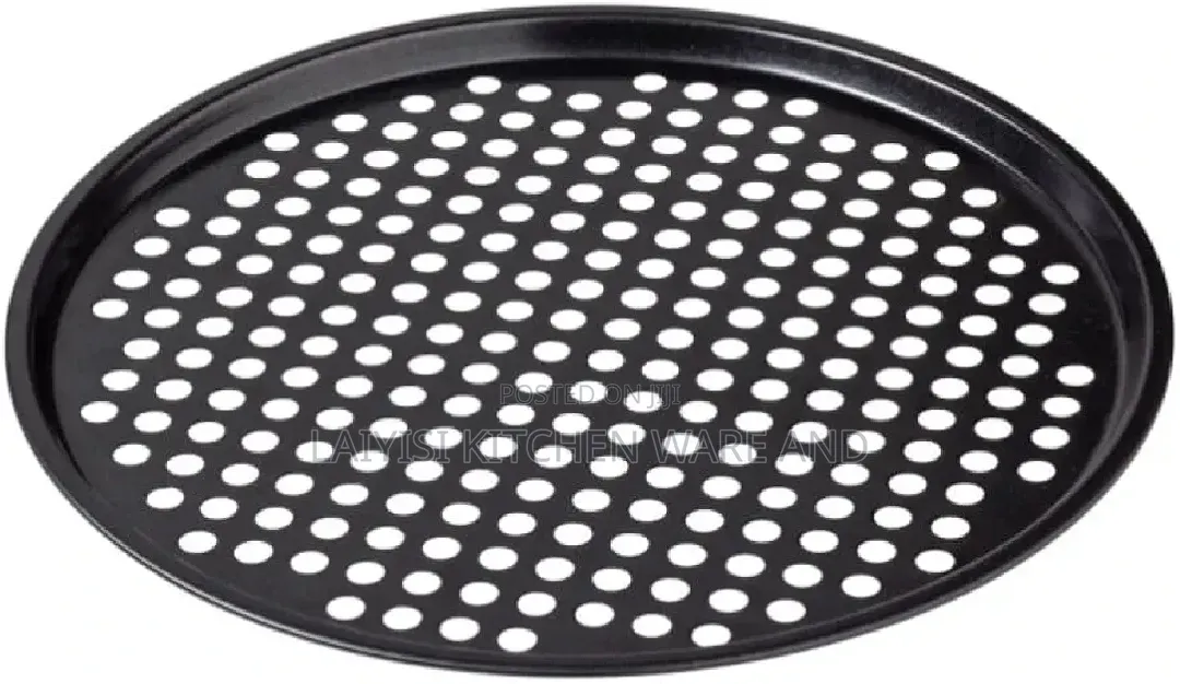 30cm Vented Pizza Pan With Holes Baking Tray Bakeware, Black.