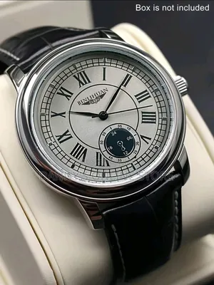 Men's Casual Fashion Round Quartz Watch, Pu Leather Strap.
