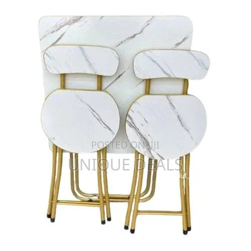 Outdoor Foldable Table With 2 Chairs
