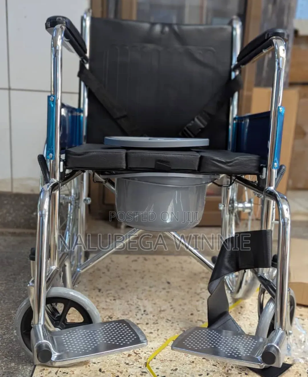 Commode Wheelchair With a Potty