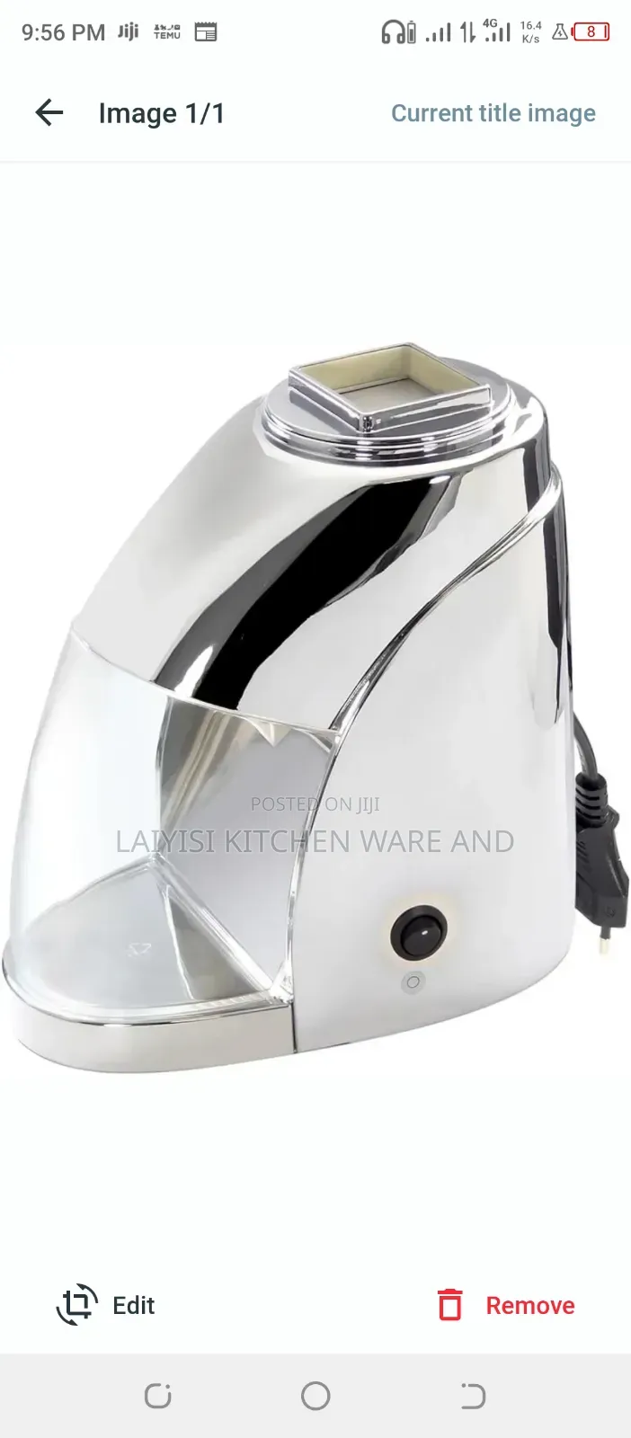 Electric Ice Crusher-Clear