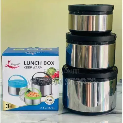 3pc Black Only Lunch Box
