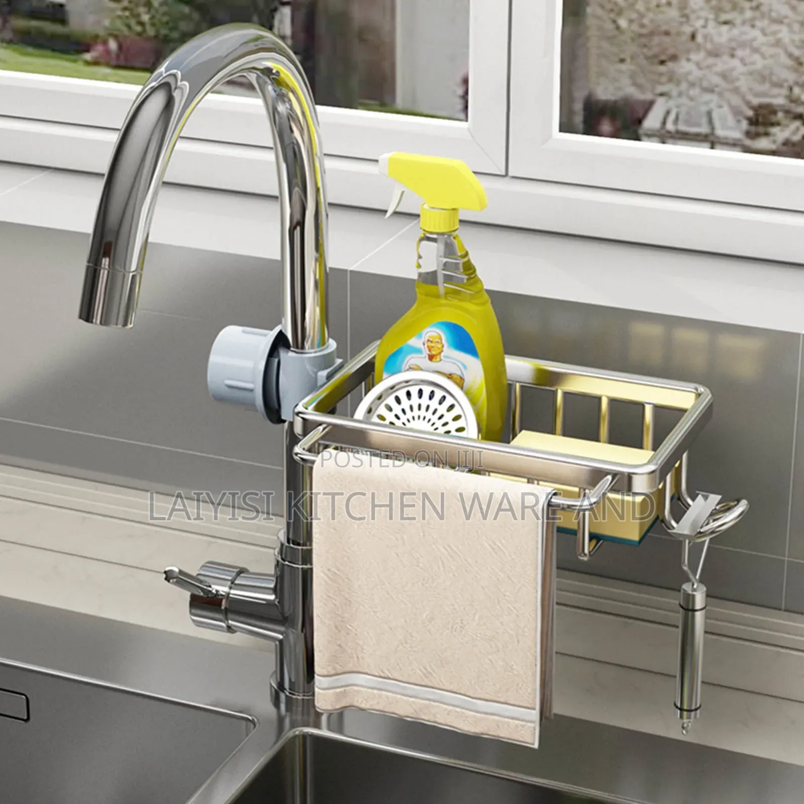 Kitchen Sink Organizer, Faucet Storage Dish Sponge Holder Kitchen