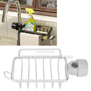 Kitchen Sink Organizer, Faucet Storage Dish Sponge Holder Kitchen