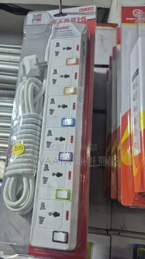 5 Meter 6 Sockets Universal Extension Cord Power Strip Wire