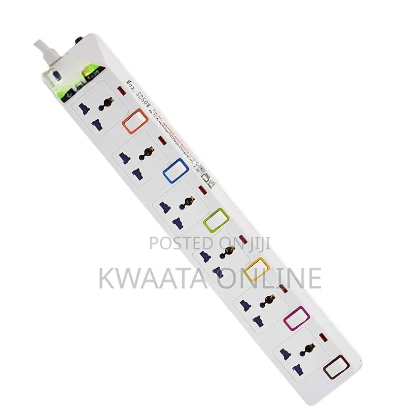 5 Meter 6 Sockets Universal Extension Cord Power Strip Wire
