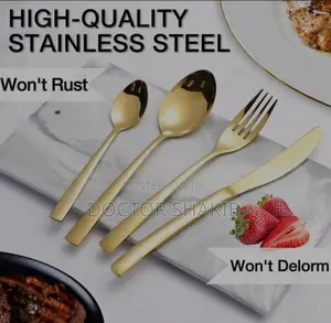 36 PCS Gold Premium Stainless Steel Cutlery Set
