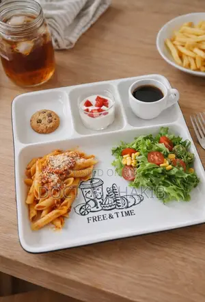 Japanese-Style Partitioned Bento Lunch Plate