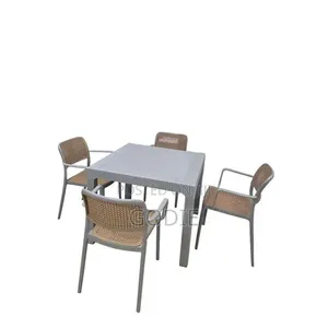 4 Seater Generic Dining Plastic Table and 4 Chair Set