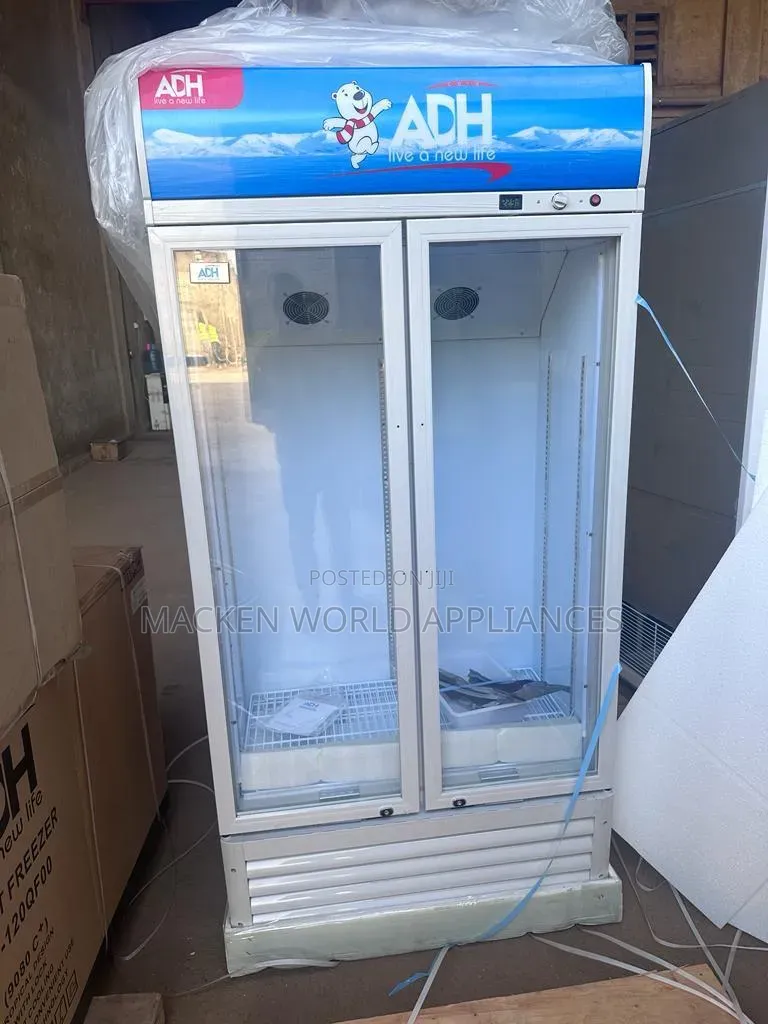 655l Adh Double Door Display Chiller Fridge