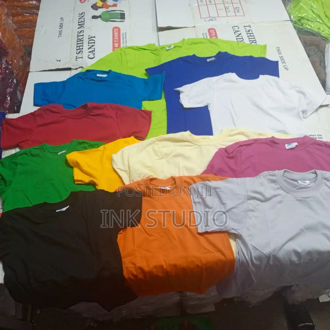 Plain Kids Round Neck Tshirts
