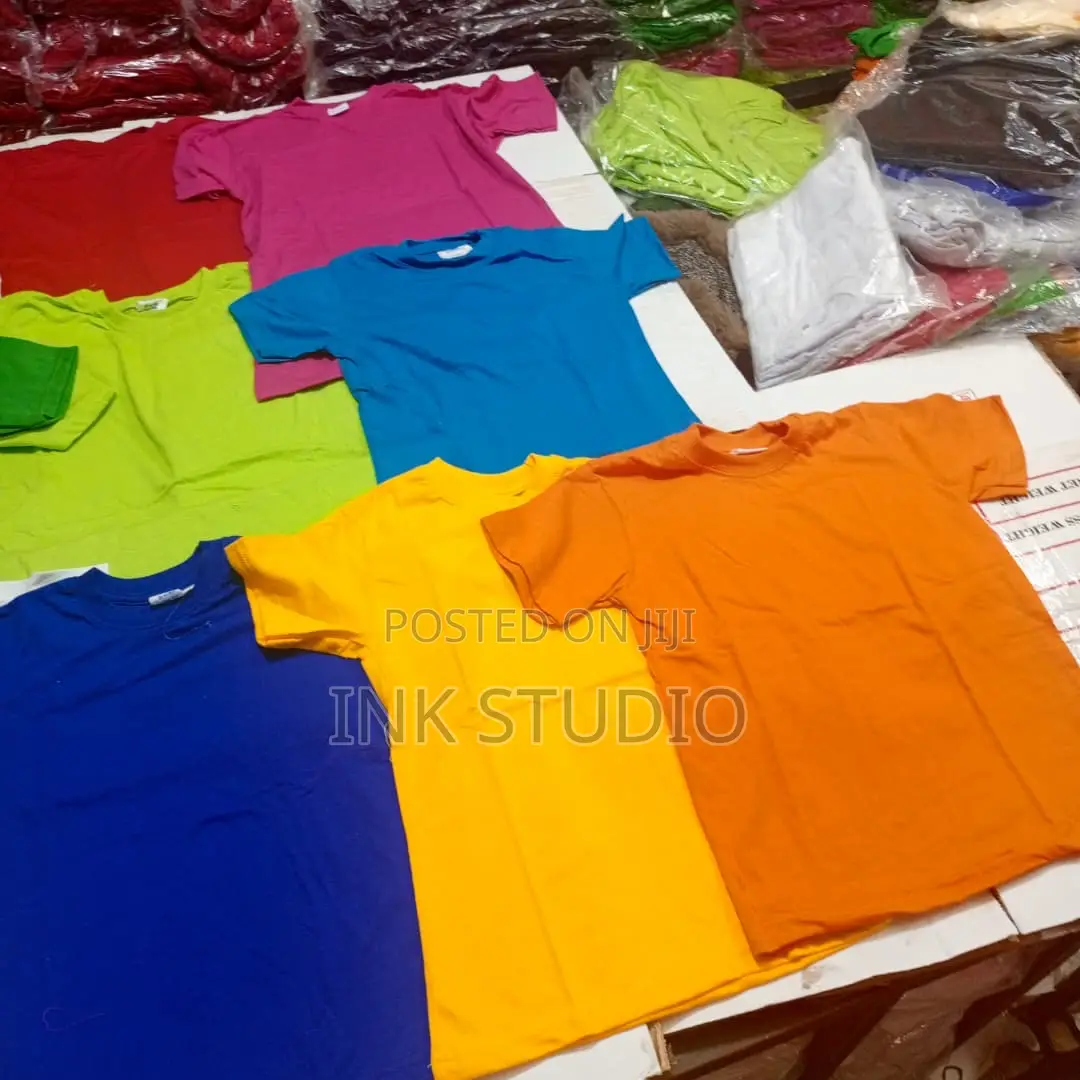 Plain Kids Round Neck Tshirts