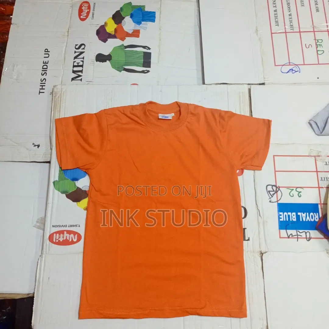 Plain Kids Round Neck Tshirts