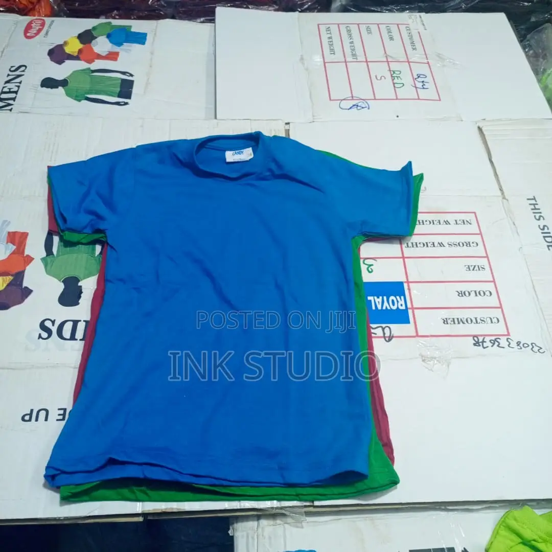 Plain Kids Round Neck Tshirts