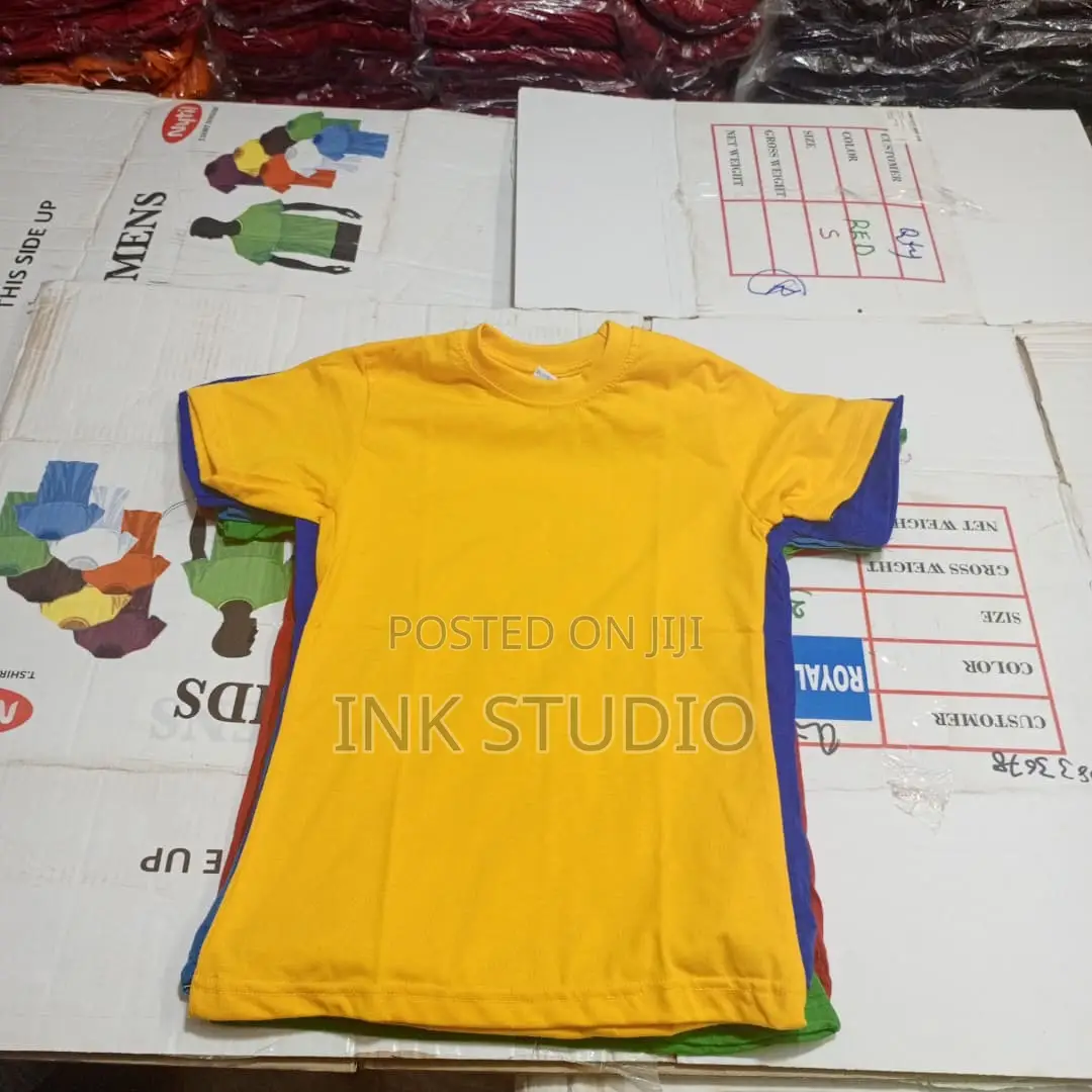 Plain Kids Round Neck Tshirts