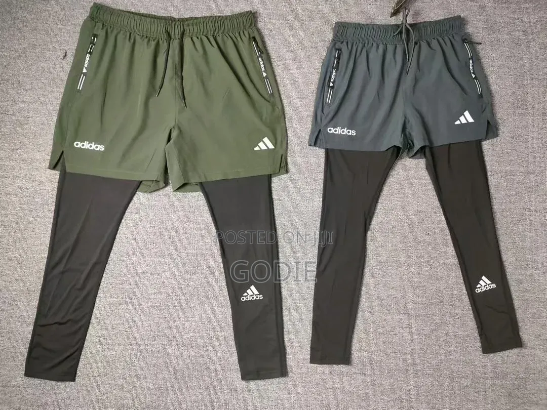 2in1 Athletic Shorts With Integrated Compression Tights