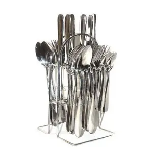 24 PCS of Stainless Steel Cutlery Set Table Ware - Silver