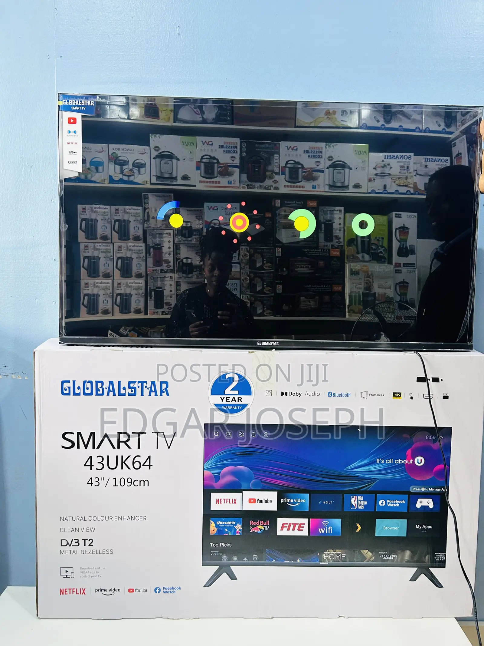 43 Smart T.V Globalstar Android With Bluetooth