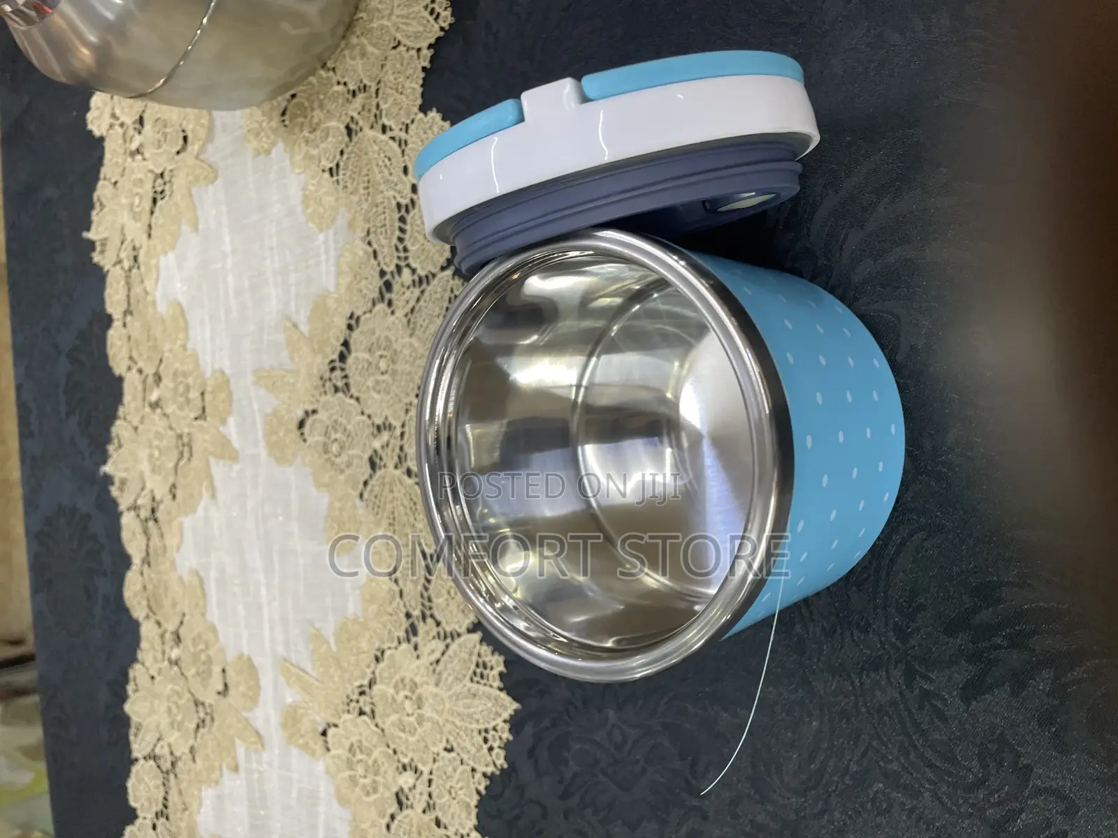 Blue and White Dots Lunch Box