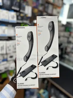 Porodo Retro Class Phone Handset With Type -C -Connector