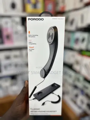 Porodo Retro Class Phone Handset With Type -C -Connector