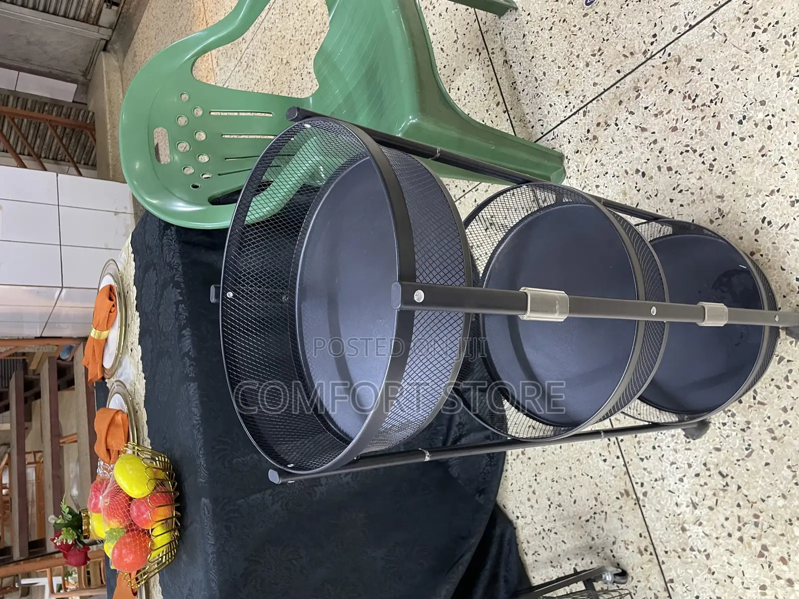 Wheeled 3 Tier Mobile Storage Rack Trolley Organizer