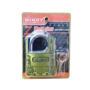 Mindy Large Guarded Anti-theft, Padlock - Golden