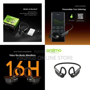Oraimo Opencirclet 2 Ipx5 Steps Tracking Open-Ear Headphones