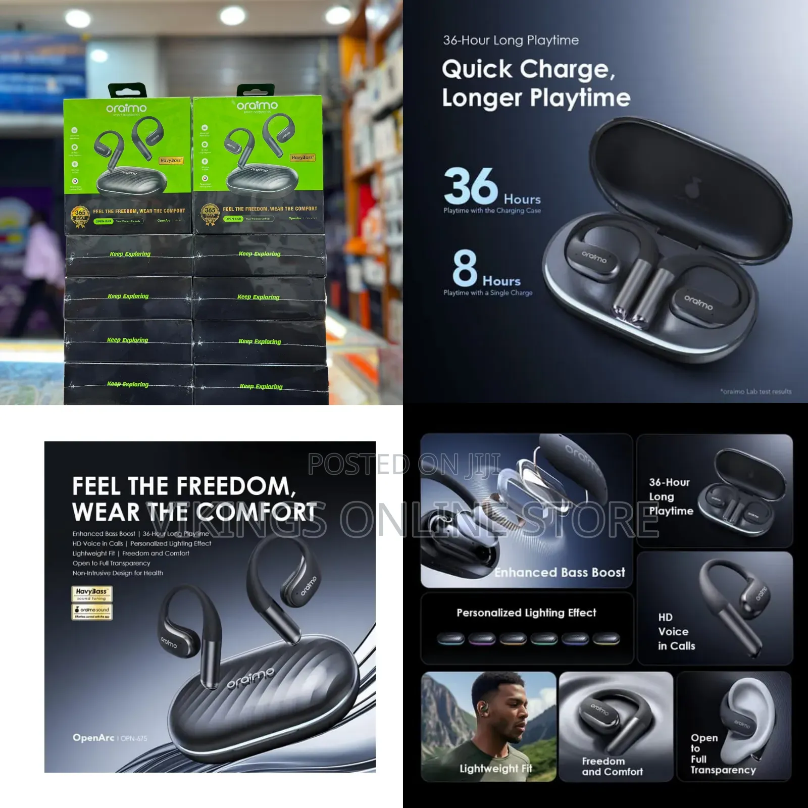 Oraimo Openarc Open-Ear Wireless Earphones
