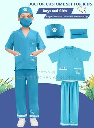 Kids Animal Doctor Costume Set Dress Up Clothing Career Day Cosplay